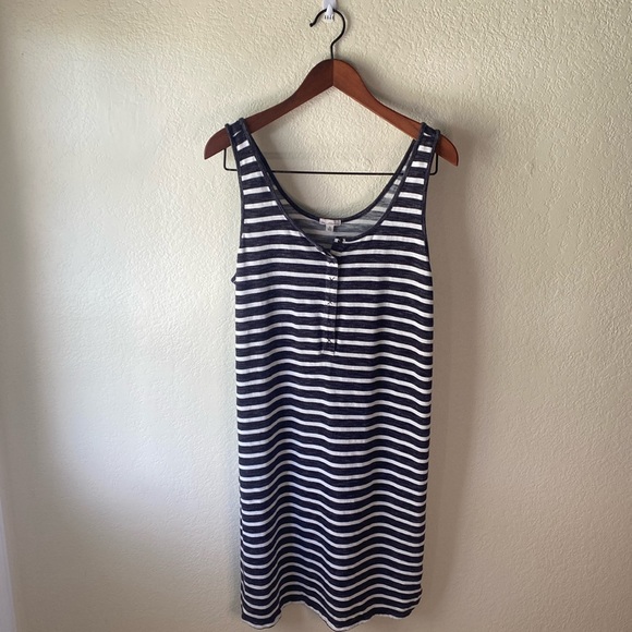 GAP Dresses & Skirts - GAP Designed & Crafted Striped Henley Tank Dress | Size XL